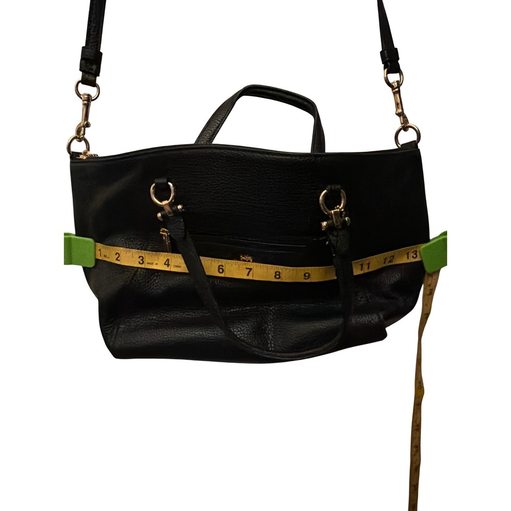 Coach Satchel Black Pebbled Leather Crossbody Bag Gold Hardware C2157-79997 - Picture 7 of 10
